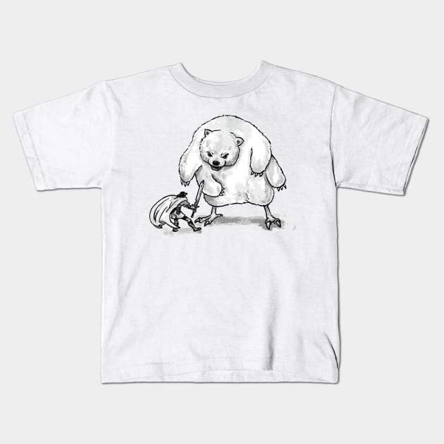 Monster fight Kids T-Shirt by jeffross